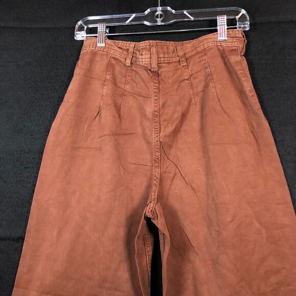 We The Free Womens Pants Brown High Rise Wide Leg 100% Cotton 29 - Picture 10 of 11